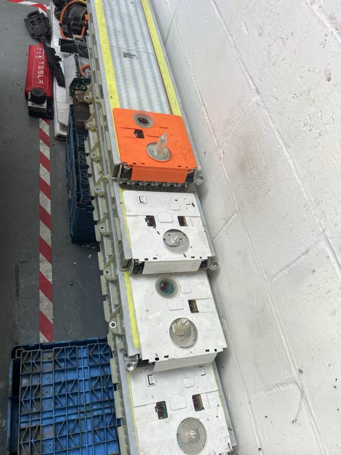 Row of tested modules ready to fit